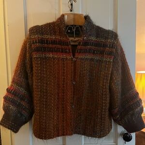 90’s Mod Vintage Fiberwork Handwoven Angora/Mohair Coat